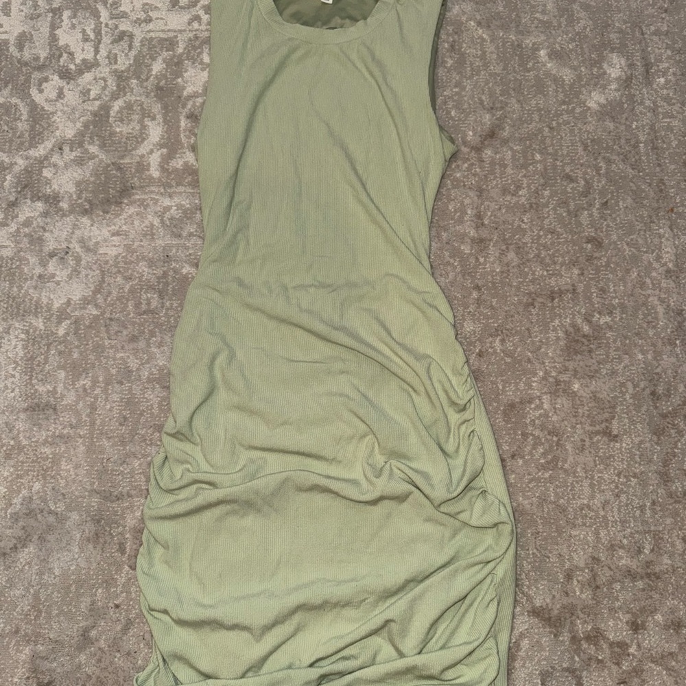 Sage Green Backless Dress